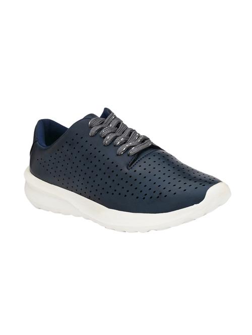 blue leatherette lace up shoes - 15526350 - Very Small Image - 1