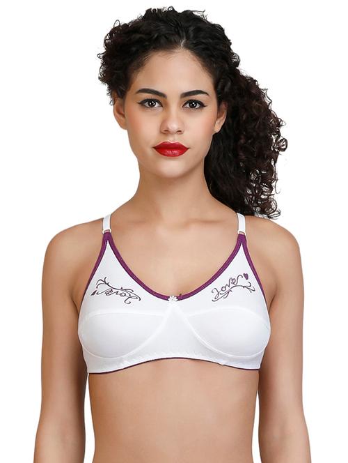 contrast piping printed push up bra - 15526945 - Very Small Image - 1