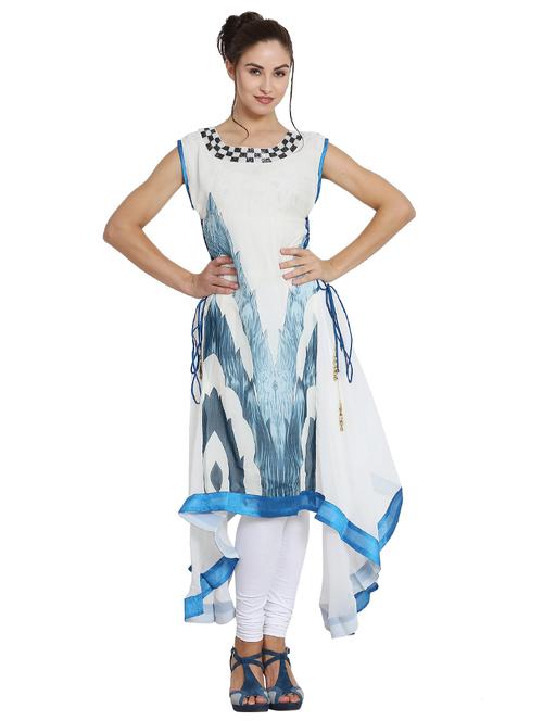 asymmetric printed kurta - 15527150 - Very Small Image - 1