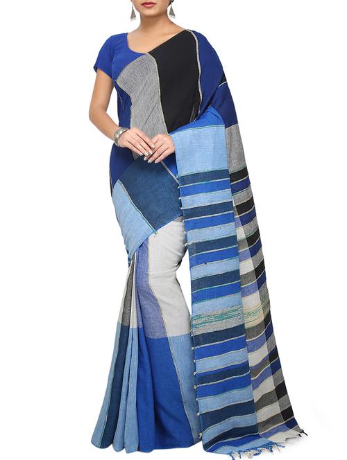 tant handloom saree with blouse - 15528794 - Very Small Image - 1