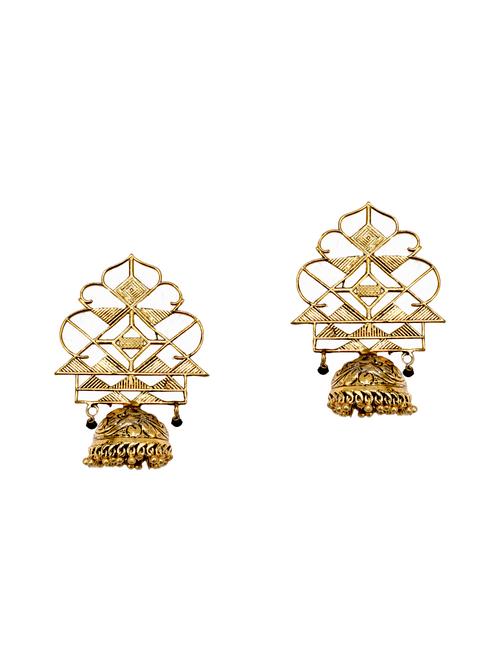 gold tone jhumka - 15529074 - Very Small Image - 1