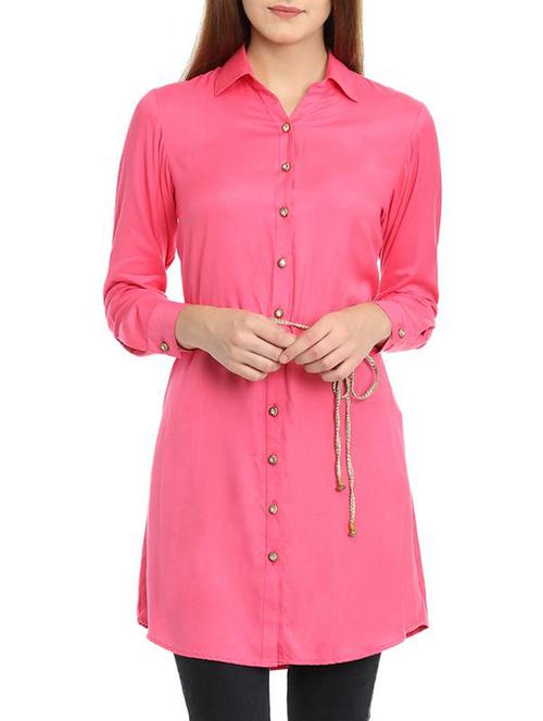 belted shirt tunic - 15532749 - Very Small Image - 1