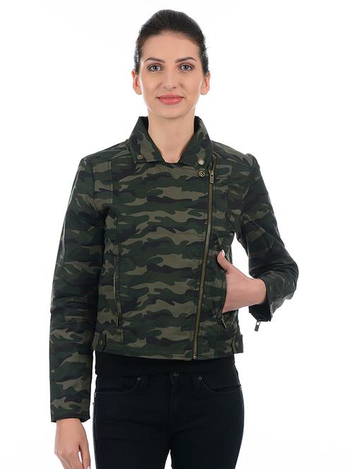 pocket detailed zip up military jacket - 15533448 - Very Small Image - 1