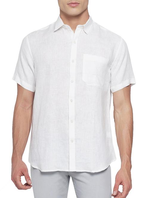 white cotton casual shirt - 15535486 - Very Small Image - 1