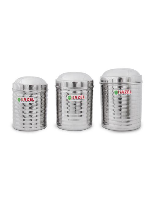 hazel stainless steel grocery container set of 3, silver - 15536160 - Very Small Image - 1