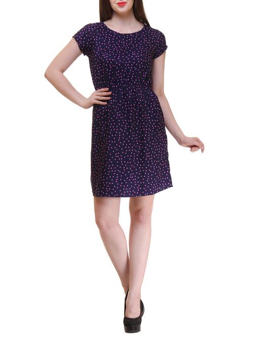 women's shift micro print dress - 15537354 - Very Small Image - 1