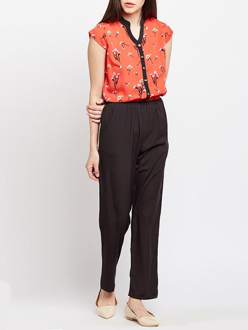 contrast detail printed jumpsuit - 15537364 - Very Small Image - 1