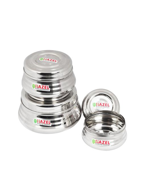 stainless steel kitchen storage containers, 800 ml to 2500 ml, sliver, set of 3 - 15540682 - Very Small Image - 1