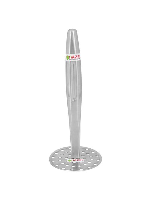 hazel steel vegetable and pav bhaji smasher masher 22.5 cm x 9.5 cm, silver - 15540822 - Very Small Image - 1