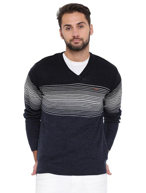 navy blue acrylic pullover - 15541025 - Very Small Image - 1