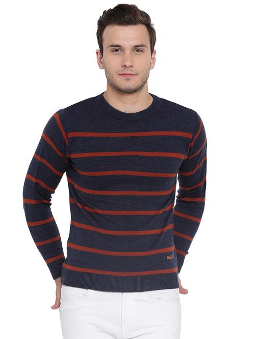 navy blue acrylic pullover - 15541045 - Very Small Image - 1