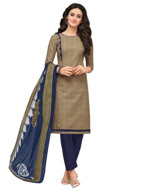 Printed unstitched pant suit - 15542007 - Very Small Image - 1