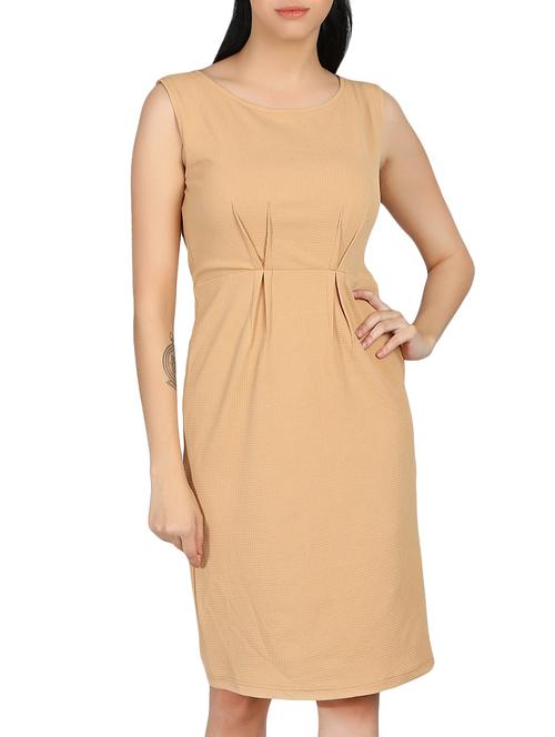 pleated waist sheath dress - 15542189 - Very Small Image - 1