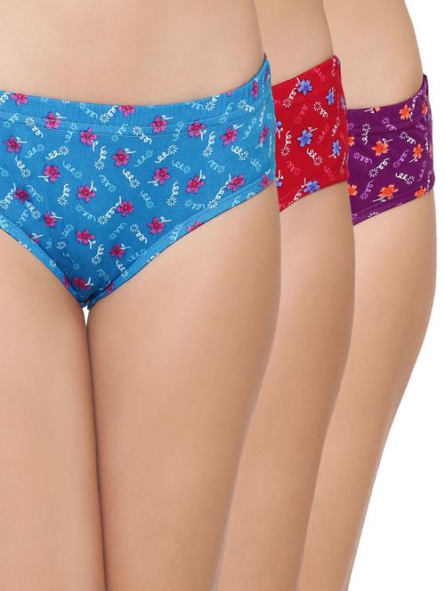 set of 3 floral hipster panties - 15543080 - Very Small Image - 1