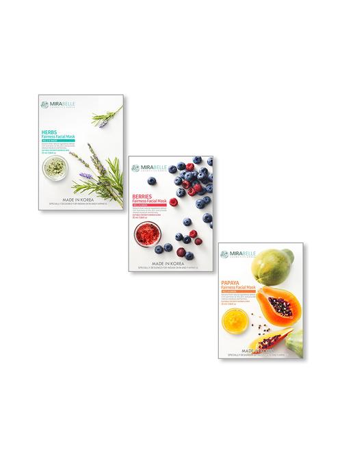 mirabelle korea fairness facial mask  pack of 3 - 15543364 - Very Small Image - 1