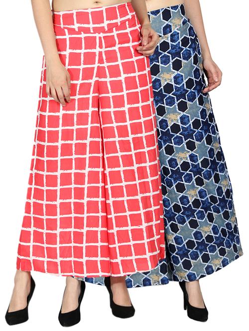 set of 2 high waist flared palazzo - 15544593 - Very Small Image - 1