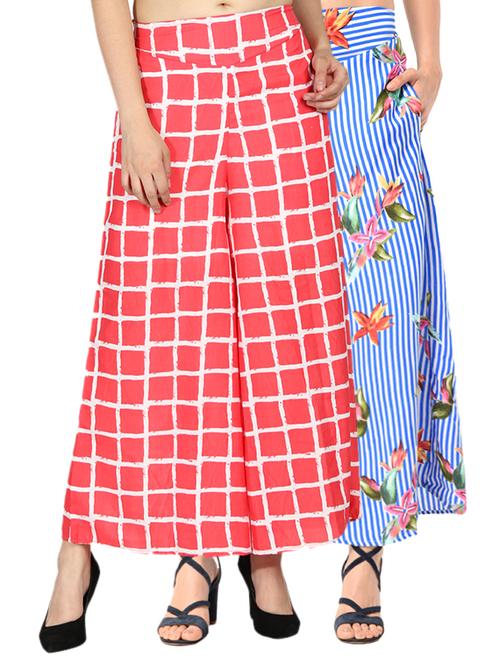 set of 2 high waist flared palazzo - 15544595 - Very Small Image - 1