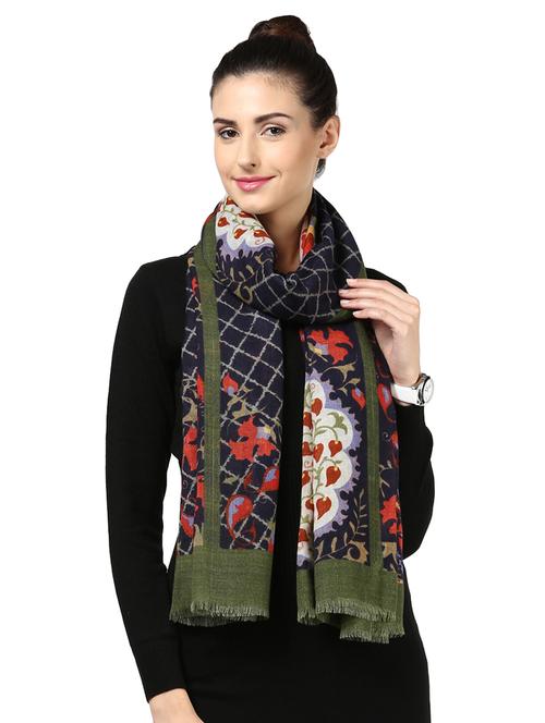 paisley woolen stole - 15545036 - Very Small Image - 1