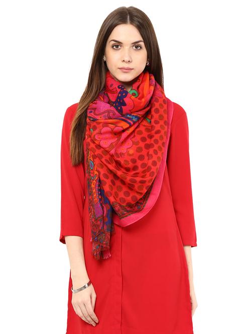 paisley woolen stole - 15545098 - Very Small Image - 1