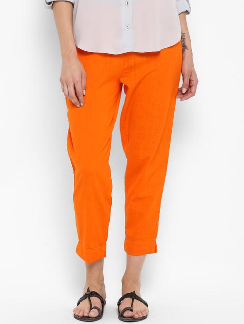 cropped flat front trousers - 15545284 - Very Small Image - 1