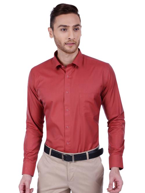 red polyester casual shirt - 15546682 - Very Small Image - 1