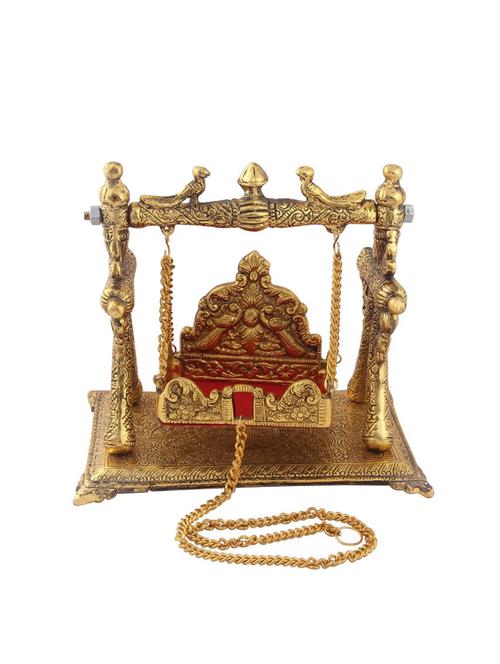 jhoola swing paalna in metal with peacock motiff by handicrafts paradise - 15559042 - Very Small Image - 1