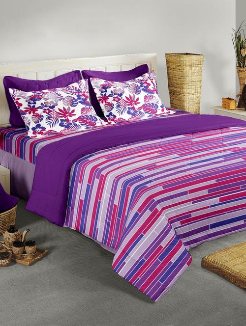 double bed cotton comforter with silken filling - 15560351 - Very Small Image - 1