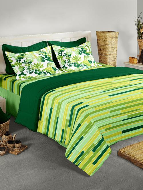 double bed cotton comforter with silken filling - 15560352 - Very Small Image - 1