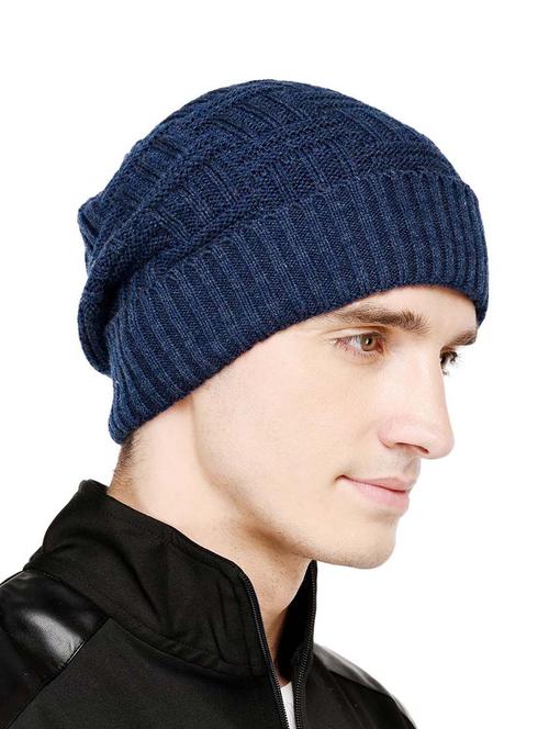 blue wool beanie - 15560737 - Very Small Image - 1