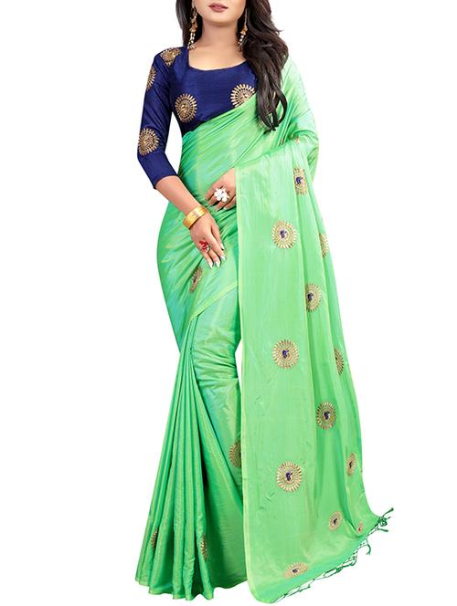 zari conversational  embroidered saree with blouse - 15563468 - Very Small Image - 1