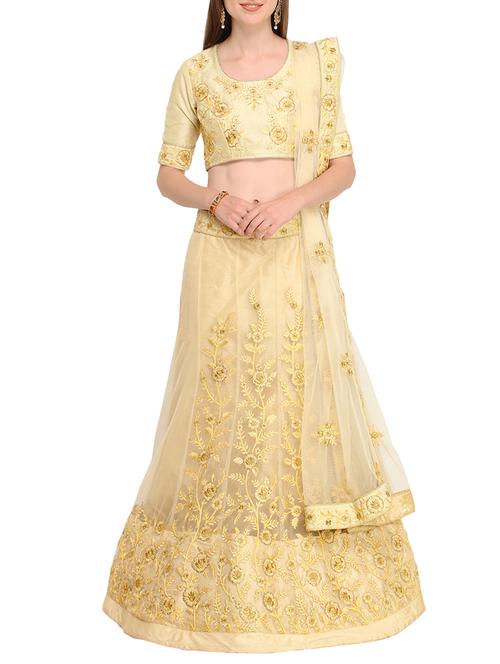 tonal embroidered a-line lehenga - 15564187 - Very Small Image - 1