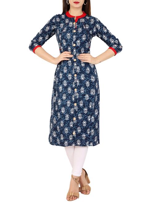 printed straight kurta - 15565442 - Very Small Image - 1