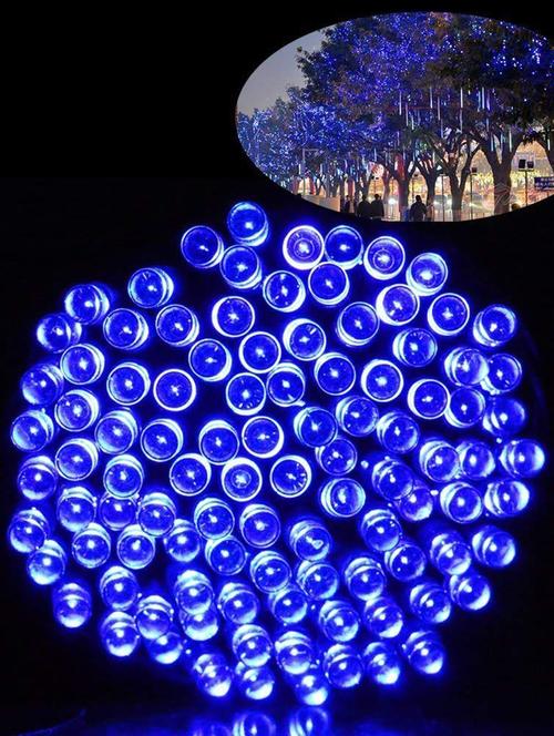 bedazzled blue colored decorative led lights for diwali (14 meter) - 15567526 - Very Small Image - 1