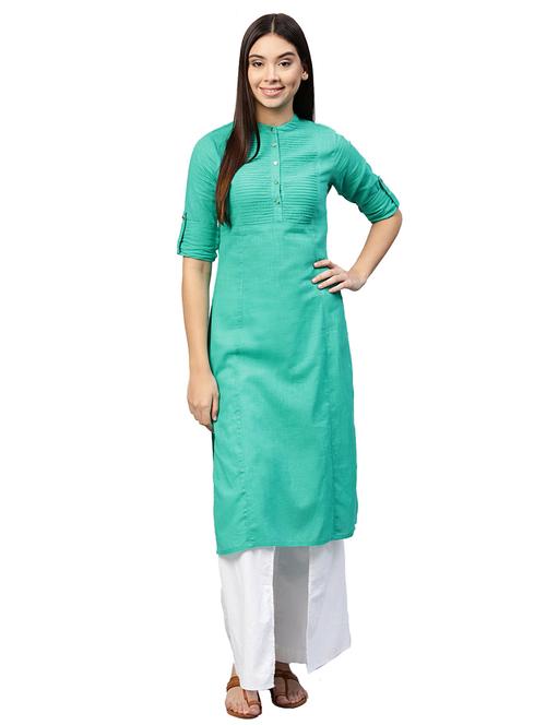 pintucks straight kurta - 15567860 - Very Small Image - 1
