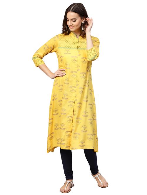 a-line printed kurta - 15567869 - Very Small Image - 1