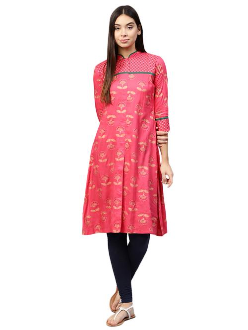 a-line printed kurta - 15567870 - Very Small Image - 1