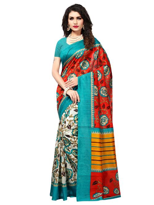 floral half & half bhagalpuri saree - 15569816 - Very Small Image - 1