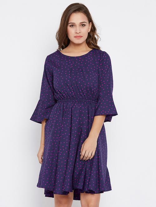 elasticated waist printed dress - 15571997 - Very Small Image - 1