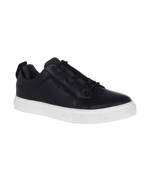 black leatherette lace up sneakers - 15572523 - Very Small Image - 1