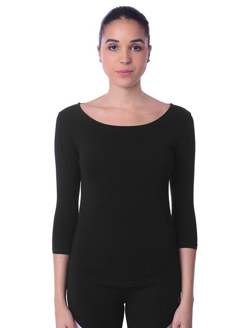 solid black racer back styled top - 15572981 - Very Small Image - 1