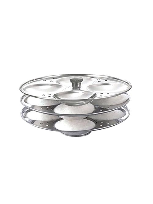 food grade stainless steel regular idli plate, 3-rack plates,  12 idlis - 15573680 - Very Small Image - 1