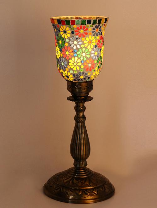 new designer central table lamp with colorful glass decorative with colorful beads & chips & high quality stand (set of 2) - 15574514 - Very Small Image - 1
