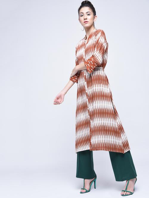 a-line printed kurta - 15574643 - Very Small Image - 1