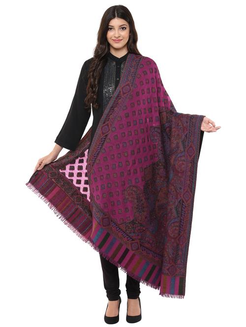 printed wool others shawl - 15575243 - Very Small Image - 1