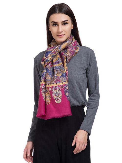 paisley pattern woolen stole - 15575305 - Very Small Image - 1