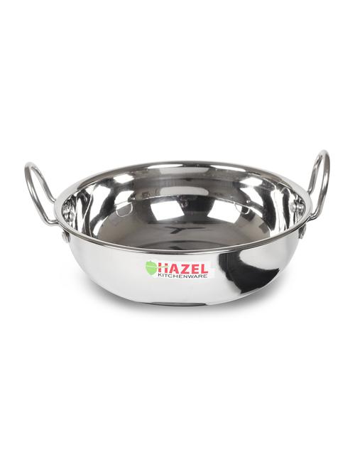 steel kadai induction bottom,stainless steel,silver,1.5 litres - 15575547 - Very Small Image - 1