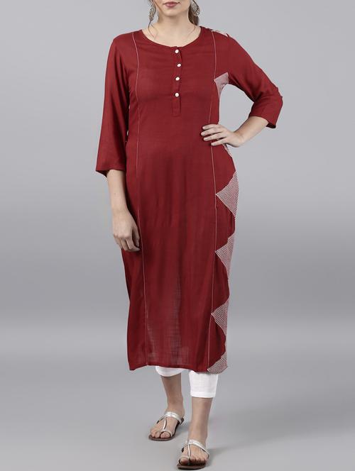 printed straight kurta - 15576302 - Very Small Image - 1