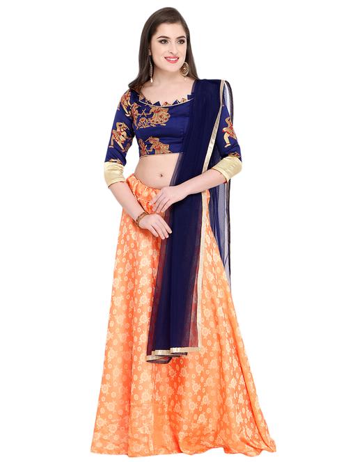 embroidered flared lehenga - 15576352 - Very Small Image - 1