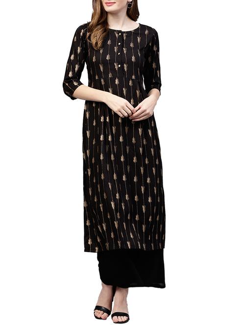 ikat print a-line kurta - 15576815 - Very Small Image - 1
