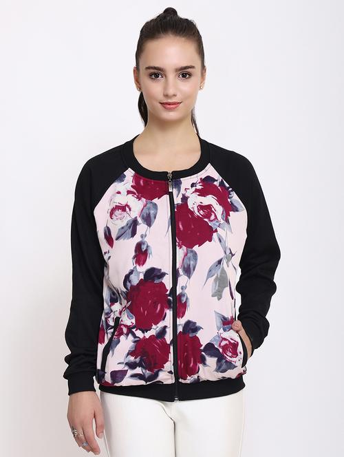 raglan sleeved floral jacket - 15577222 - Very Small Image - 1